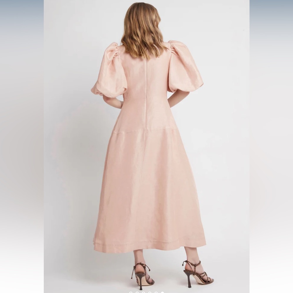 Aje pink puff sleeve midi dress - Picture 3 of 9